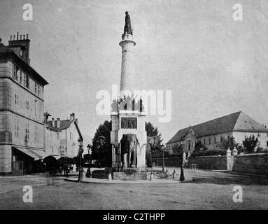 Autotype precoce degli elefanti Fontana, Chambery, Rhône-Alpes, in Francia, foto storiche, 1884 Foto Stock