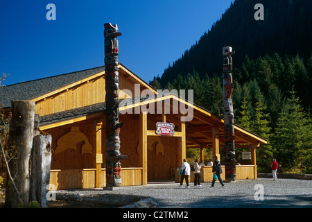 Il Centro del Patrimonio @ Hoonah Icy Strait Point Alaska SE estate isola Chicagof Foto Stock