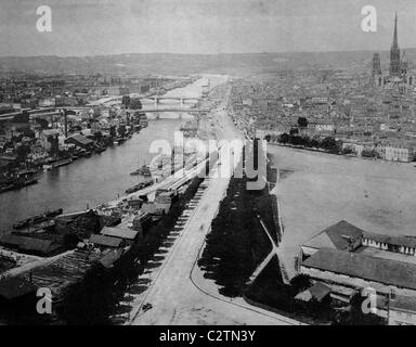 Autotype precoce di Rouen, Seine-Maritime, Francia, foto storiche, 1884 Foto Stock