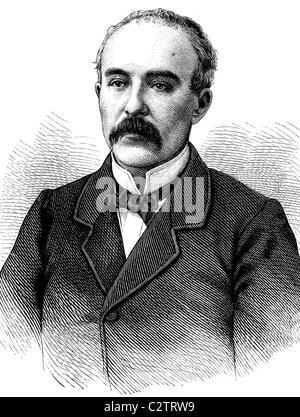 Georges Clemenceau, 1841-1929, statista francese illustrazione storico, circa 1886 Foto Stock