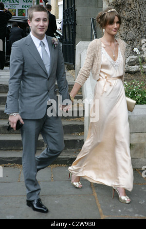 Rosie Huntington-Whiteley, Tyrone Legno Le nozze di legno di Lia e Jack MacDonald a Southwark Cathedral Londra Inghilterra - Foto Stock