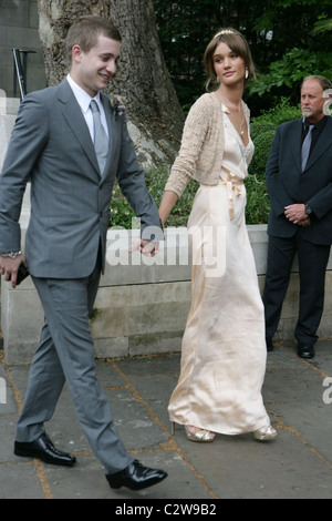 Rosie Huntington-Whiteley, Tyrone Legno Le nozze di legno di Lia e Jack MacDonald a Southwark Cathedral Londra Inghilterra - Foto Stock