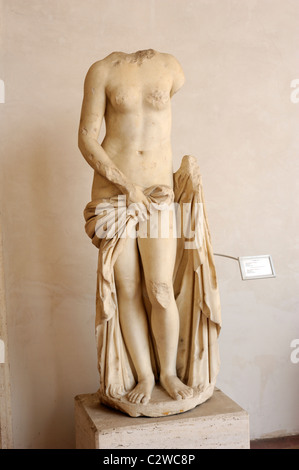 Italia, Roma, Terme di Diocleziano, Terme di Diocleziano, Museo Nazionale Romano, museo Nazionale Romano, statua romana di Venere, II secolo d.C. Foto Stock