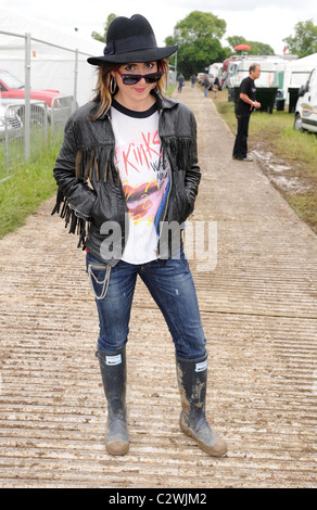 KT Tunstall Backstage al Glastonbury Festival - Giorno Uno Somerset, Inghilterra - 27.06.08 Foto Stock