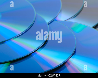 Cd DVD Blu-ray disk astratta. Primo piano Foto Stock