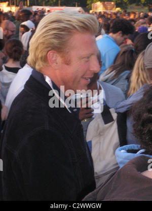 Boris Becker celebrità presso l'O2 Wireless Festival 2008 tenutasi a Hyde Park - il primo giorno a Londra, Inghilterra - 03.07.08 Foto Stock