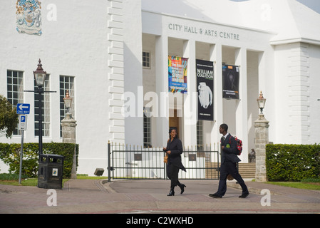 Hamilton City Hall e il Centro delle Arti, Hamilton, Bermuda Foto Stock