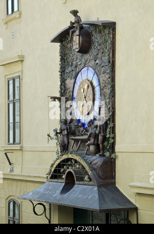 Hop horologe - Hop e tempio di birra in città ceca Žatec. Foto Stock