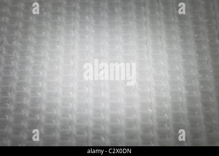 Gorgogliare aria di incarto di materiale plastico Foto Stock