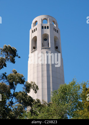 Torre Coit Telegraph Hill San Francisco California USA Foto Stock