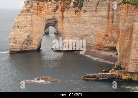 Porte d'Aval, Etretat, Normandia, Francia Foto Stock