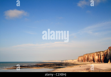 Costa, Etretat, Normandia, Francia Foto Stock