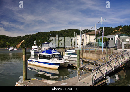 Whakatane Quay, Whakatane, Baia di Planty Regione, Isola del nord, Nuova Zelanda Foto Stock