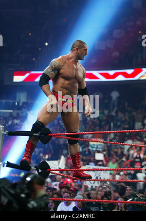 Batista WWE Raw al Verizon Center di Washington DC, Stati Uniti d'America - 28.07.08 Foto Stock