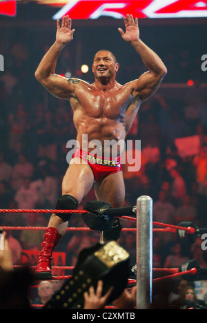 Batista WWE Raw al Verizon Center di Washington DC, Stati Uniti d'America - 28.07.08 Foto Stock