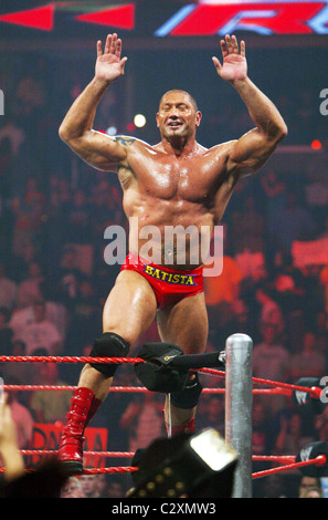 Batista WWE Raw al Verizon Center di Washington DC, Stati Uniti d'America - 28.07.08 Foto Stock