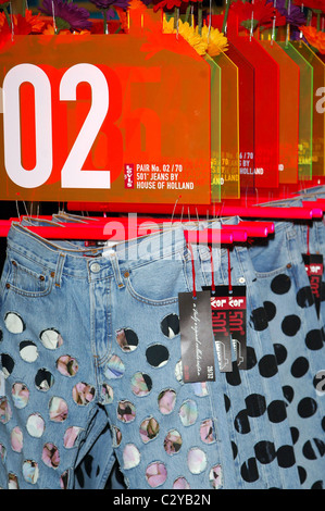 Lancio di 501 Levis Jeans di House of Holland a Selfridges di Londra - Inghilterra - 18.09.08 Vince Maher/ Foto Stock