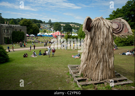 La testa di roditore su th hill al porto Eliot Festival Letterario San tedeschi Cornwall Regno Unito Foto Stock