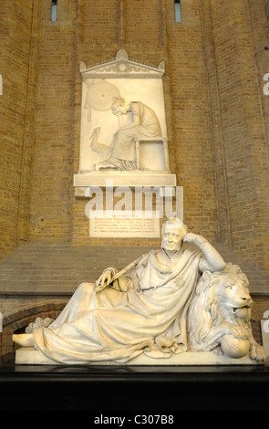 Delft, Paesi Bassi. Niewe Kerk ("Nuova Chiesa" - 1396-1496, gotico) Memorial (1808) di William George Frederik, principe di Orange Foto Stock