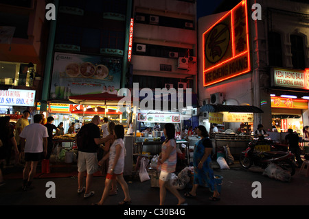 Chinatown bancarelle prodotti alimentari su Jalan Sultan. Foto Stock