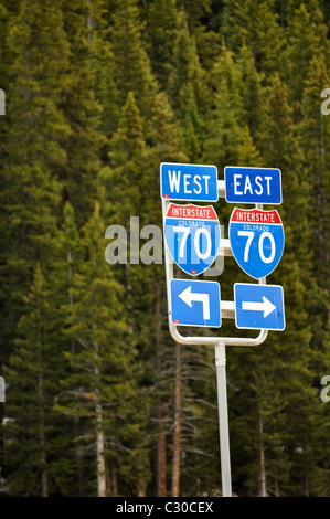 segnaletica di autostrada Foto Stock