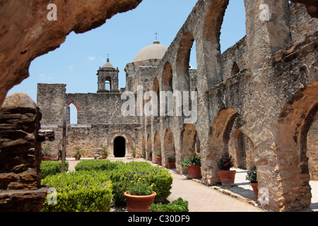 La missione di San Jose Parco Nazionale in San Antonio, Texas Foto Stock