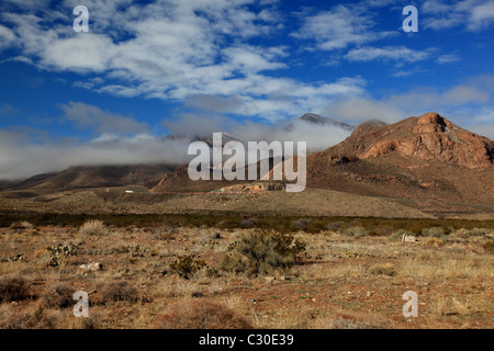 Nuvoloso Montagne di El Paso, Texas Foto Stock