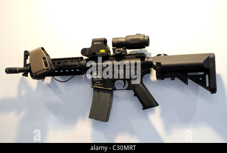 ArmaLite M15A4 5,56 mm EUROPOLTECH carabina 2011 Fiera internazionale a Varsavia, Polonia Foto Stock