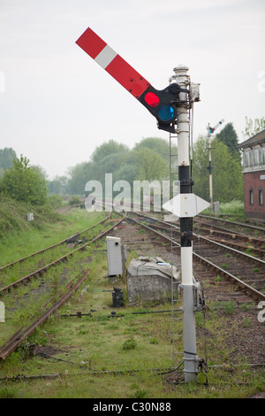 Vecchia meccanica segnali ferroviari Foto Stock