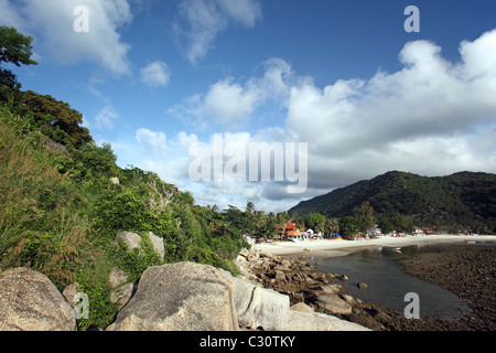 Haad Rin Nok, il Full Moon party sulla spiaggia. Ko Phangan Island, Surat Thani, Thailandia, Sud-est asiatico, in Asia Foto Stock
