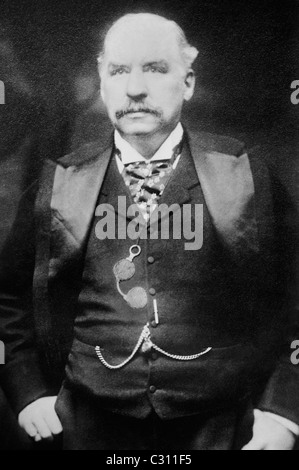 Foto ritratto d'epoca del finanziere e banchiere americano John Pierpont 'JP' Morgan Sr (1837 - 1913). Foto Stock