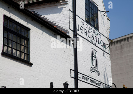 Ye Olde Trip to Jerusalem inn, il più antico pub in Inghilterra c 1189 England Regno Unito Foto Stock