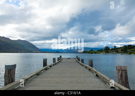 Il lago Wanaka in Nuova Zelanda Foto Stock