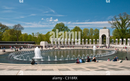 National Memoriale della Seconda Guerra Mondiale a Washington DC Foto Stock