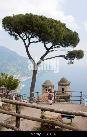 Vista dalla Villa Rufolo a Ravello Italia Foto Stock