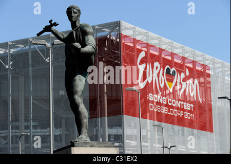 L'Arena di Duesseldorf, casa del Eurovison Song Contest 2011. Foto Stock