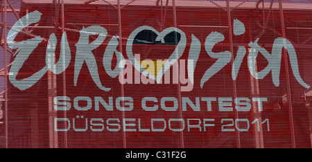 L'Arena di Duesseldorf, casa del Eurovison Song Contest 2011. Foto Stock