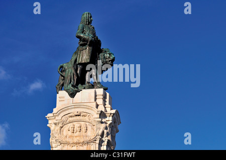 Il portogallo Lisbona: monumento del 'Marques de Pombal' all'Avenida da Liberdade Foto Stock