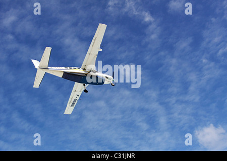 Piano turistico di decollare da Gustave III, Saint Barthelemy, French Piccole Antille, DEI CARAIBI Foto Stock