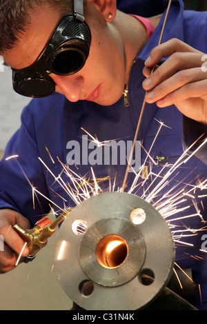 PLUMBER, impianti idraulici e di riscaldamento, il settore della costruzione, 41ST Olimpiade di METIERS IN BRETAGNA, Brest, Finisterre (29), Francia Foto Stock