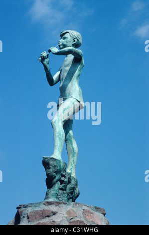 Kirriemuir, Scozia, Peter Pan statua, luogo di nascita di J. M. Barrie, Tayside Regione statue scozzese REGNO UNITO Foto Stock