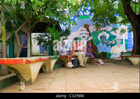 Baracoa, musica square, provincia di Guantanamo, Cuba Foto Stock