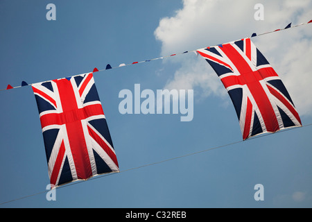 Due Union Jack Flag. Foto Stock