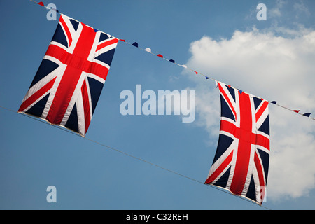 Due Union Jack Flag. Foto Stock