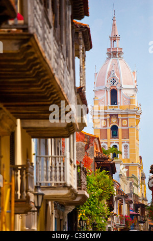 La cattedrale di Cartagena, old town Cartagena, Colombia Foto Stock