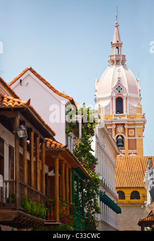 La cattedrale di Cartagena, old town Cartagena, Colombia Foto Stock