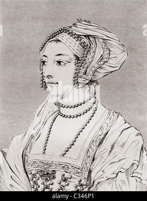 Anne Boleyn, anche ortografato Bullen, c.1501/1507 - 1536. Regina d'Inghilterra dal 1533 al 1536 come la seconda moglie di Henry VIII Foto Stock