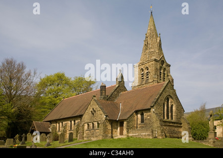 Inghilterra Derbyshire Peak District Edale chiesa Foto Stock