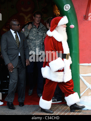 David Hasselhoff visitare Santa Grotta al Grove di Los Angeles, California - 11.12.08 Foto Stock