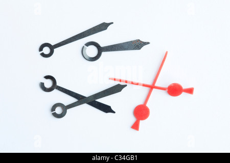 Decostruito vecchio orologio i dettagli del meccanismo Foto Stock